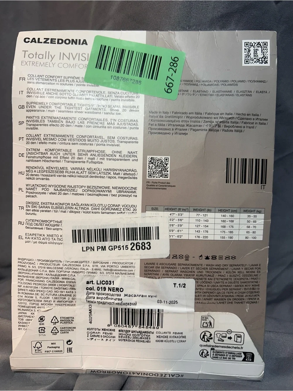 Calzedonia Totally Invisible 20 Denier Tights — Black